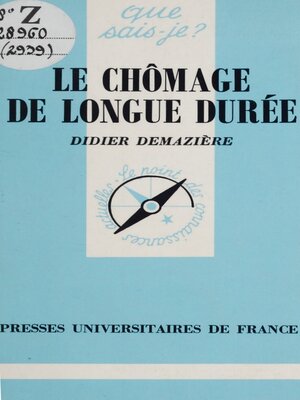 cover image of Le chômage de longue durée